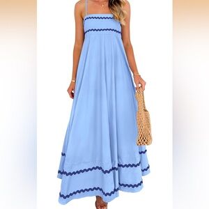 Chic Light Blue Maxi Dress